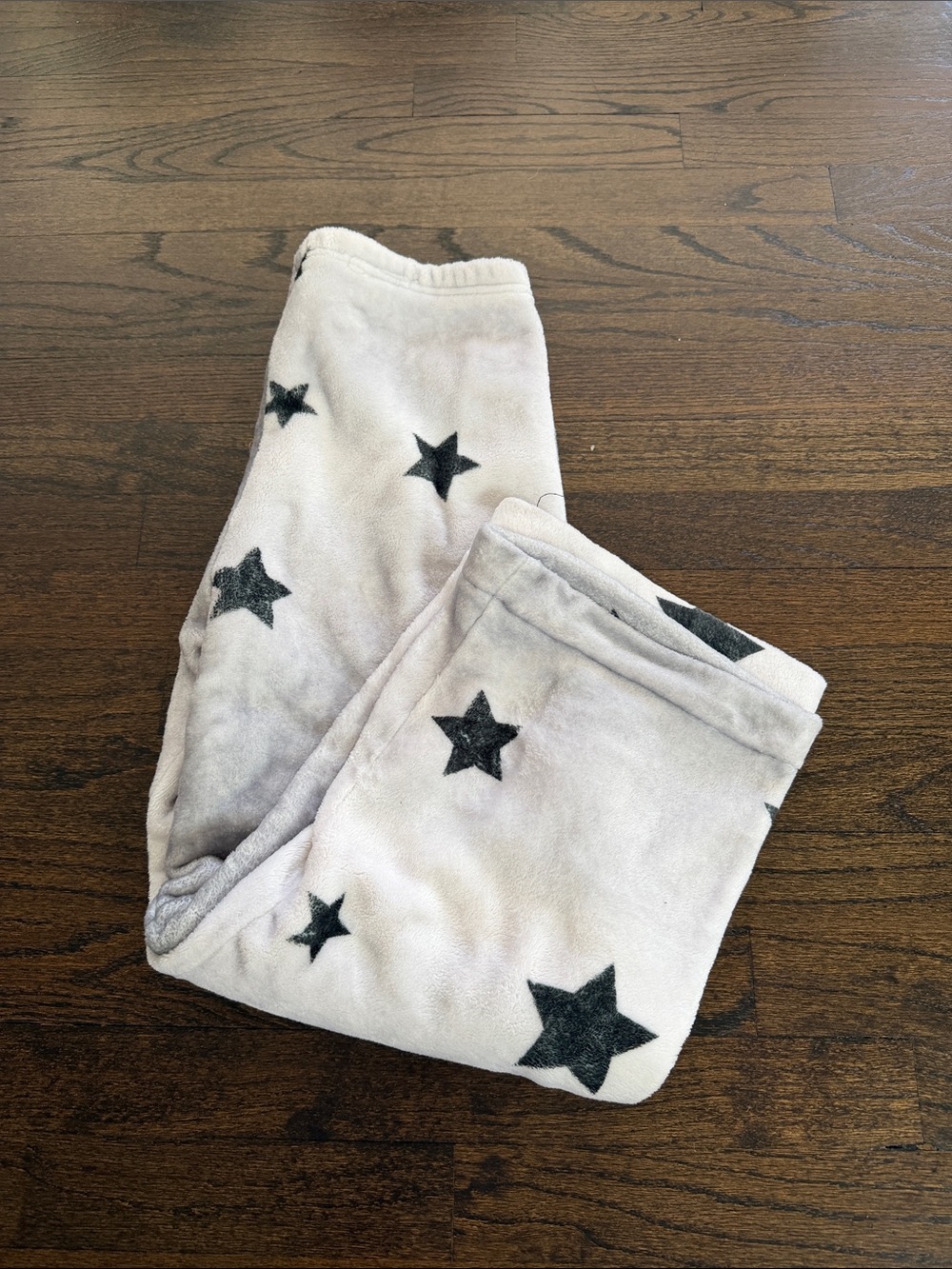 Heartbreaker Girls Cozy Gray & Black Star Print Fleece Pajama Pants Size 10/12
